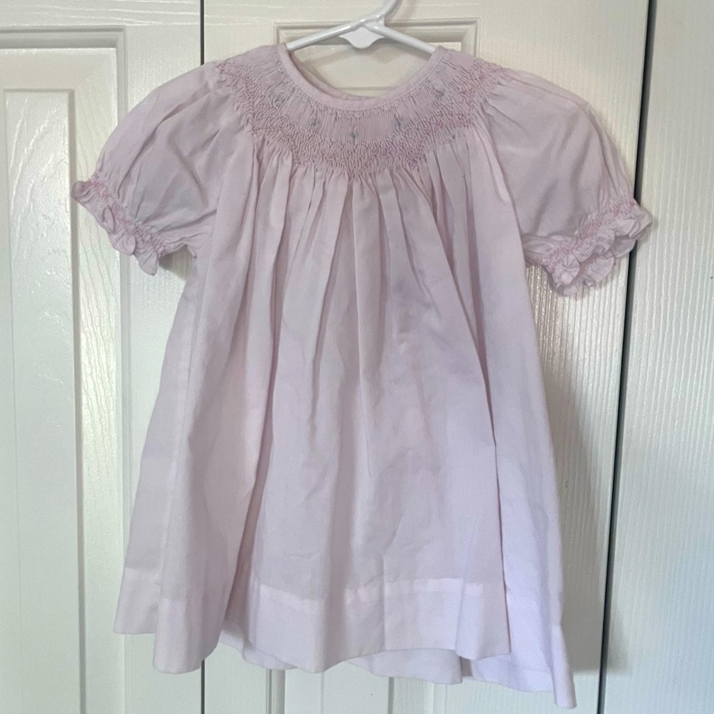 Soft Pink smocked dress 9 mo